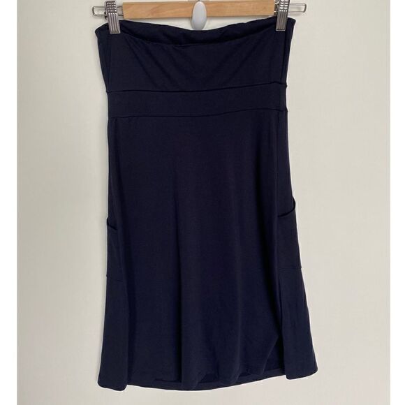 Susana Monaco Strapless Dress With Pockets in Navy Blue - Picture 5 of 7